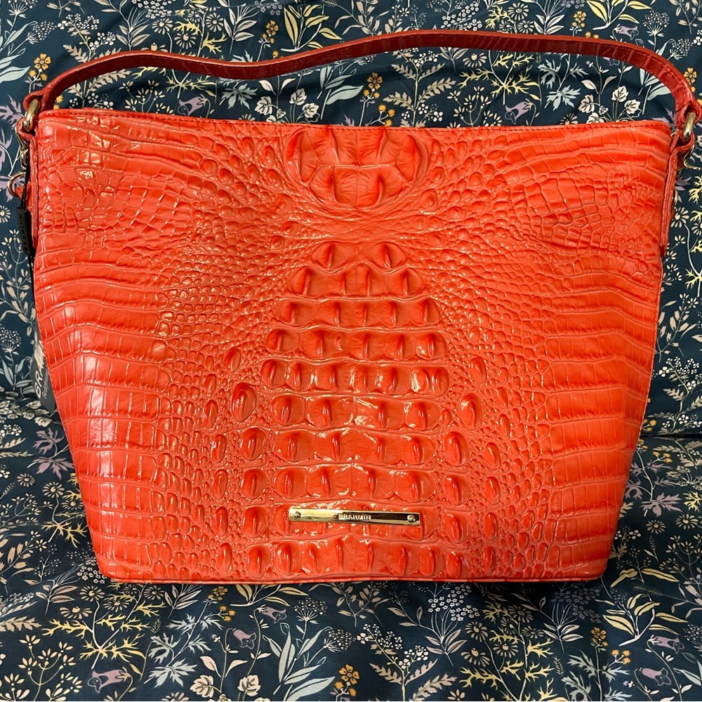 Brahmin Small Harrison Hobo Vibrant Pimento Bag
